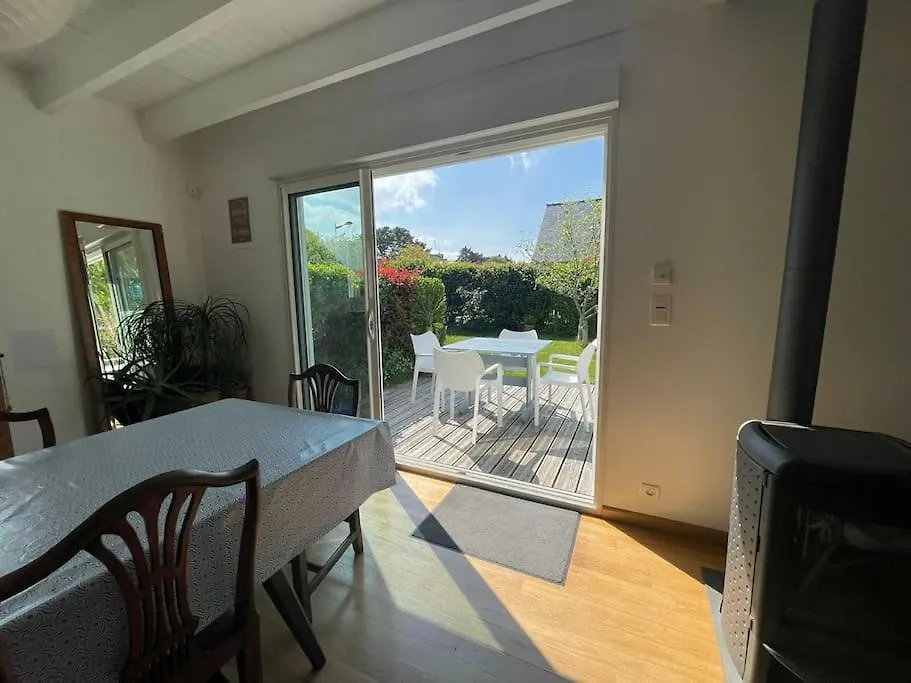 Maison En Bois Avec Piscine A 1000 M Des Plages. Guidel 0*,